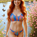 Sie dreht sich um und schwimmt davon 