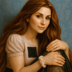 Sie lächelt und gibt einen Blowkiss